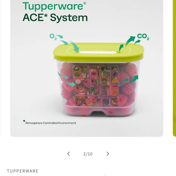 TUPPERWARE FridgeSmart 1.8 L Climate King Lime Oasis PrimaKlima A181 NWOT - Picture 3 of 10